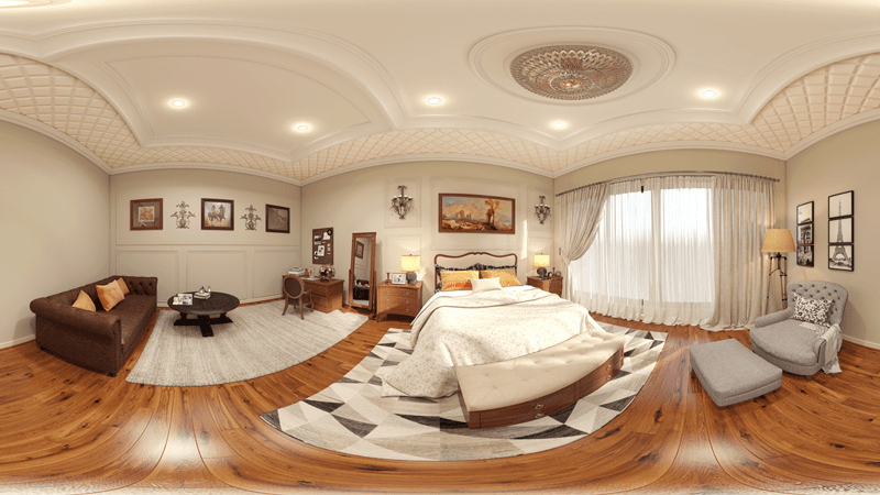 Interior Panorama Master Bed
